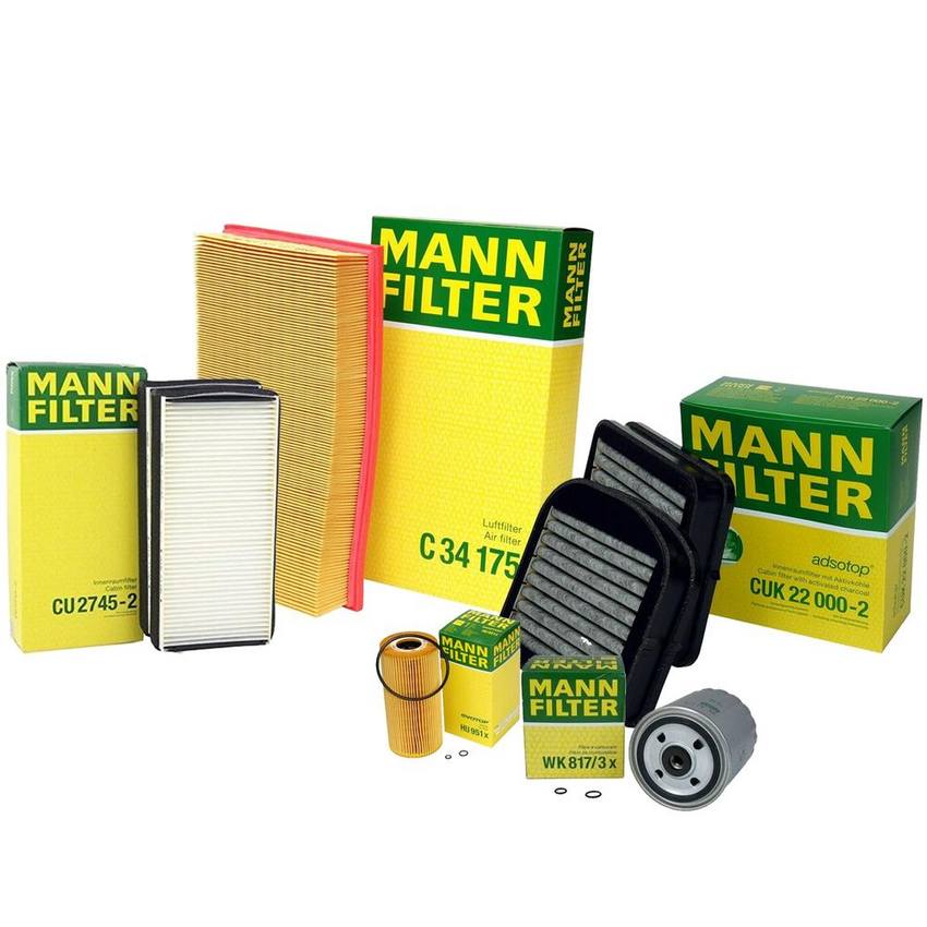 Mercedes Air / Cabin Air / Fuel / Engine Oil Filter Kit 6061800109 - MANN-FILTER 3725303KIT